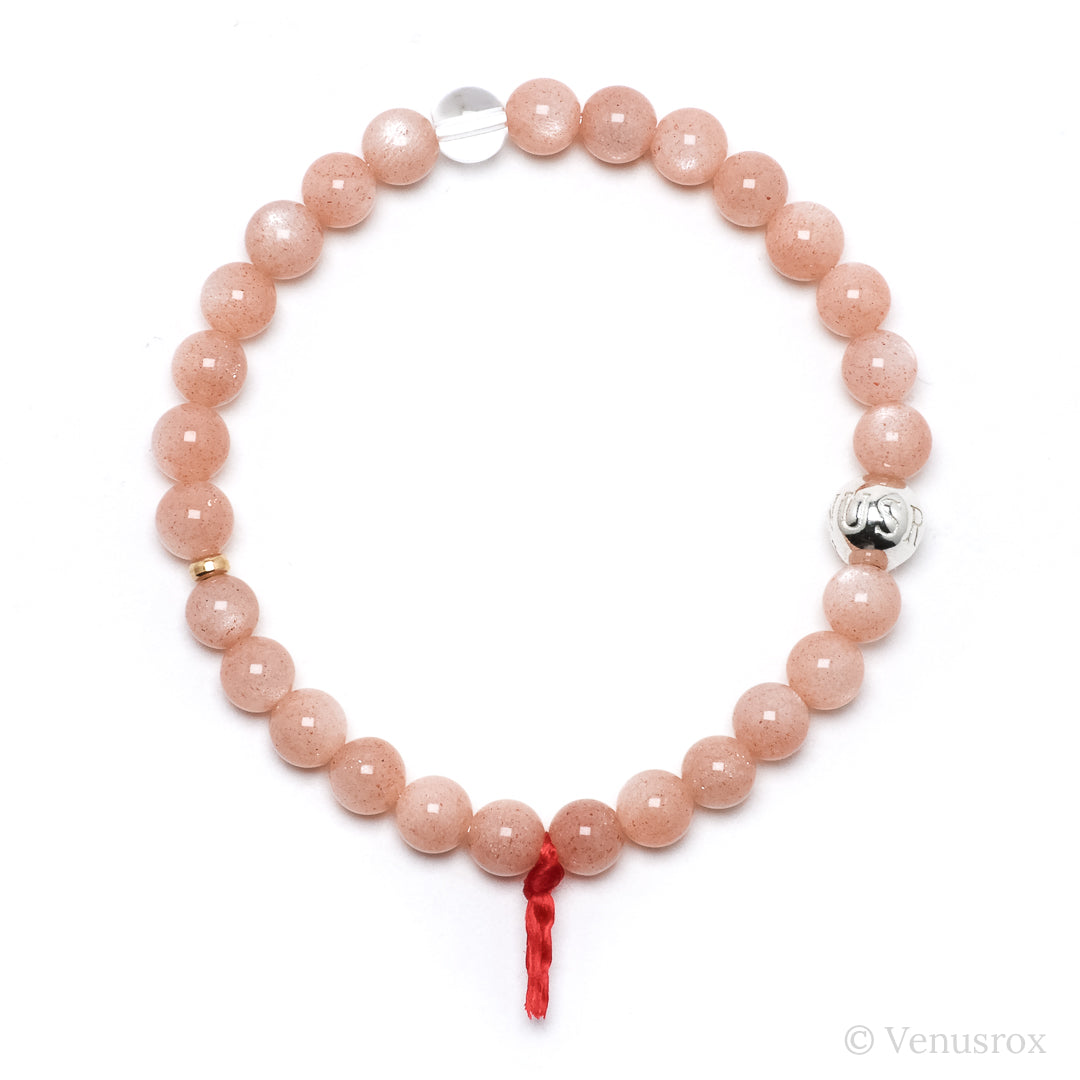 Peach Moonstone Bracelet from India | Venusrox