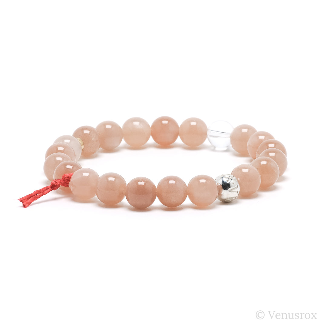 Peach Moonstone Bracelet from India | Venusrox