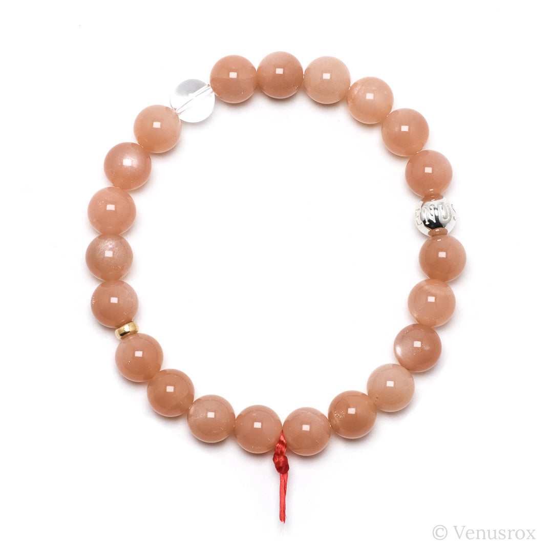 Peach Moonstone Bracelet from India | Venusrox