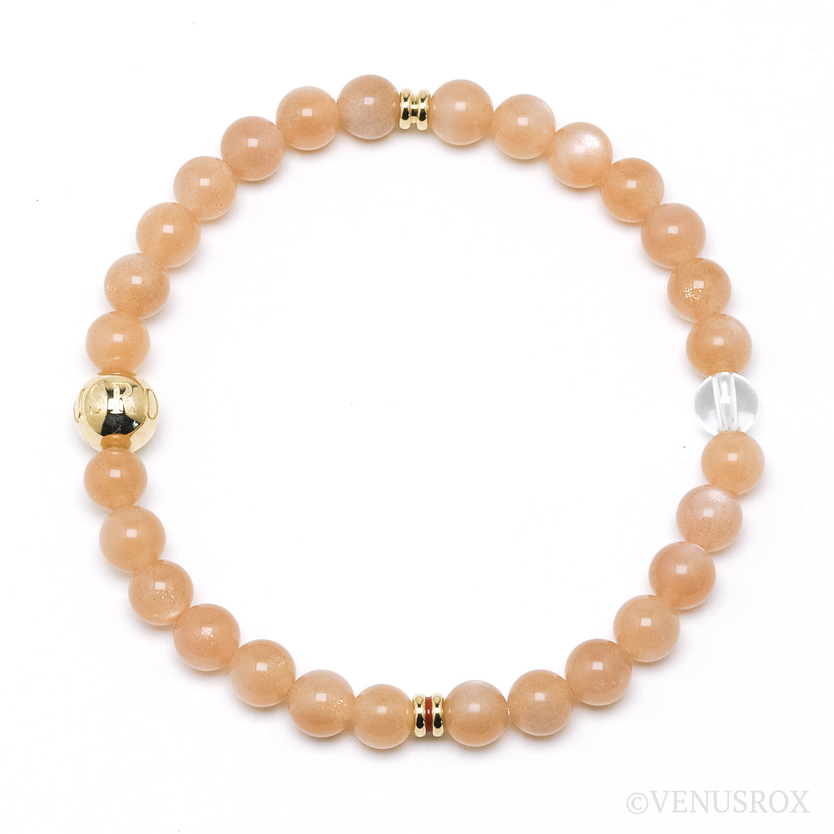 Peach Moonstone Bracelet from India | Venusrox