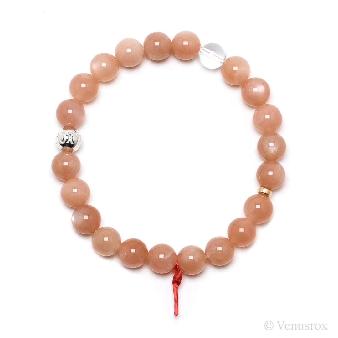 Peach Moonstone Bracelet from India | Venusrox
