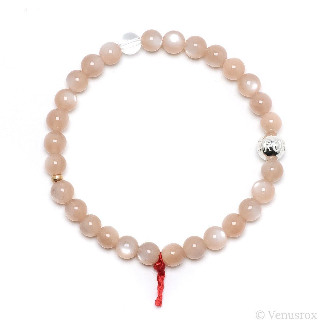 Peach Moonstone Bracelet from India | Venusrox