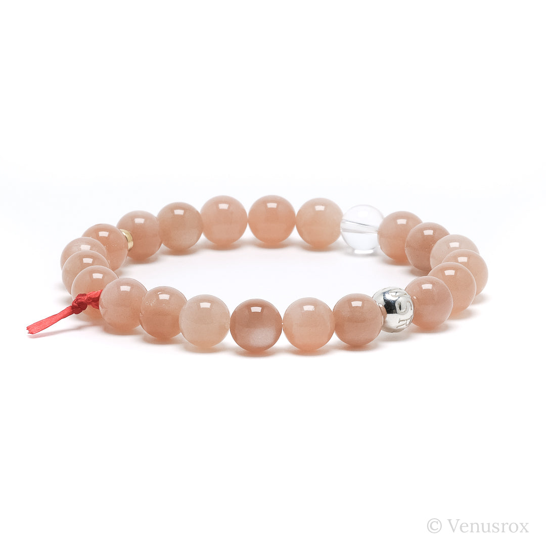 Peach Moonstone Bracelet from India | Venusrox