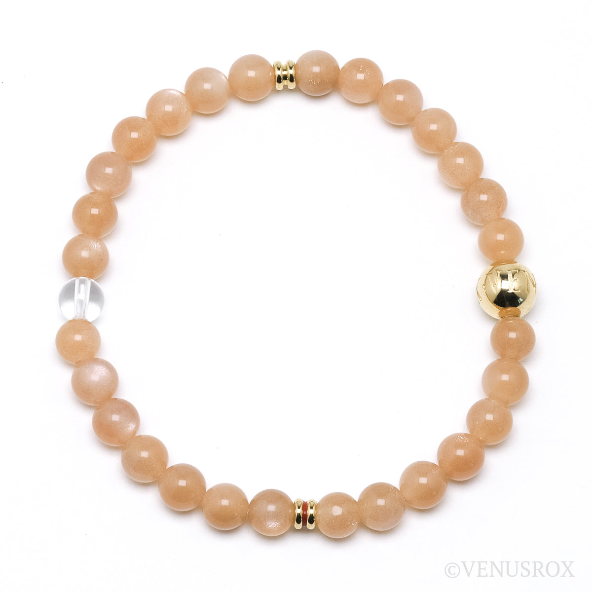 Peach Moonstone Bracelet from India | Venusrox