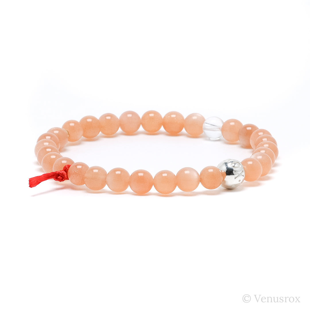 Peach Moonstone Bracelet from India | Venusrox