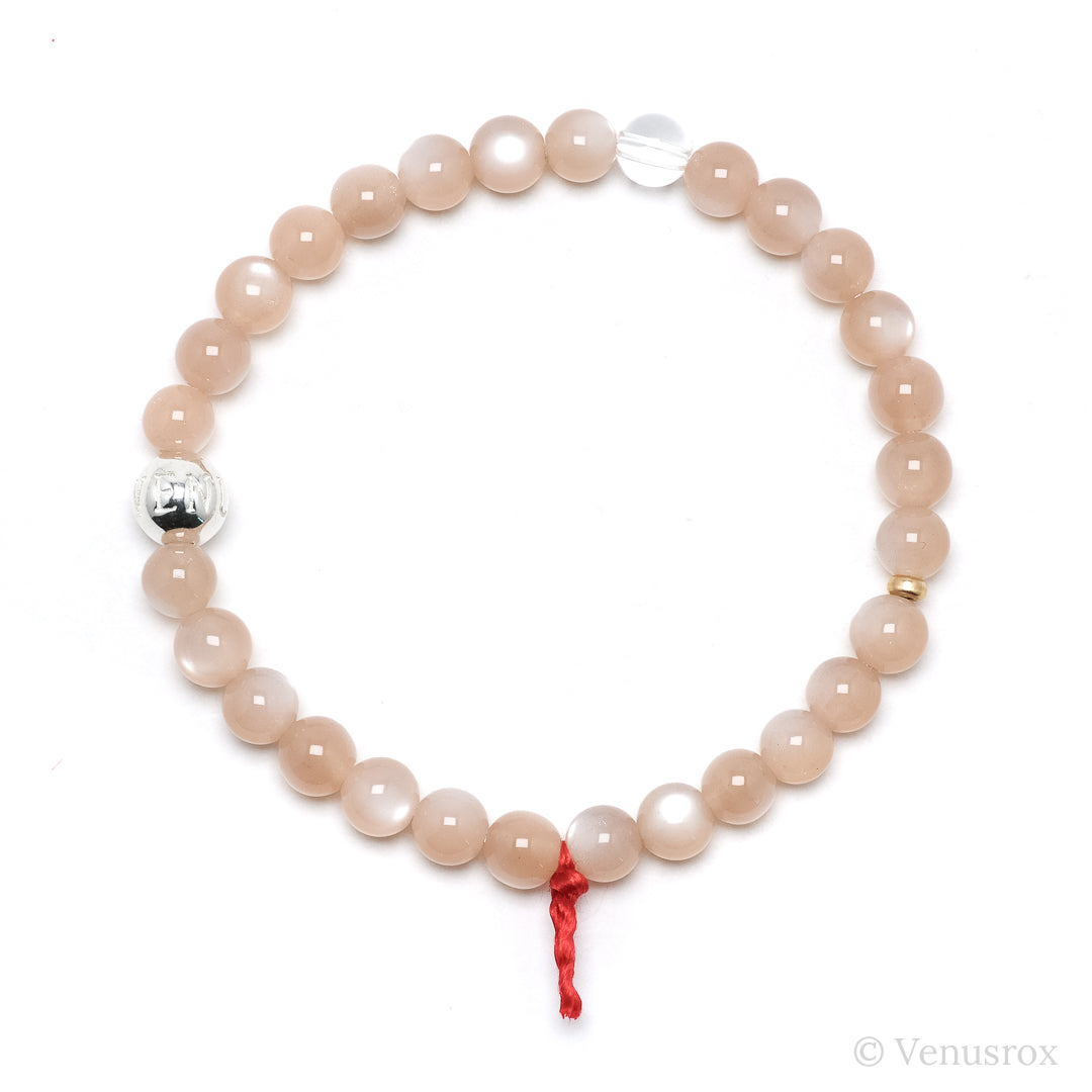 Peach Moonstone Bracelet from India | Venusrox