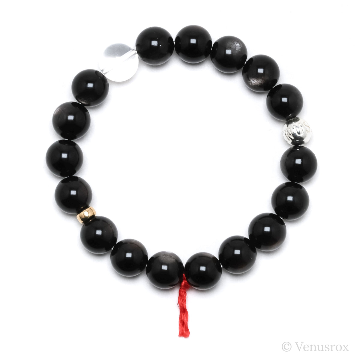 Silver Sheen Obsidian Bracelet from Mexico | Venusrox