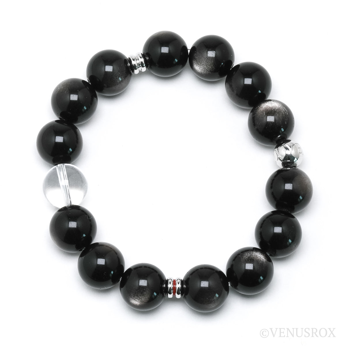 Silver Sheen Obsidian Bracelet from Mexico | Venusrox