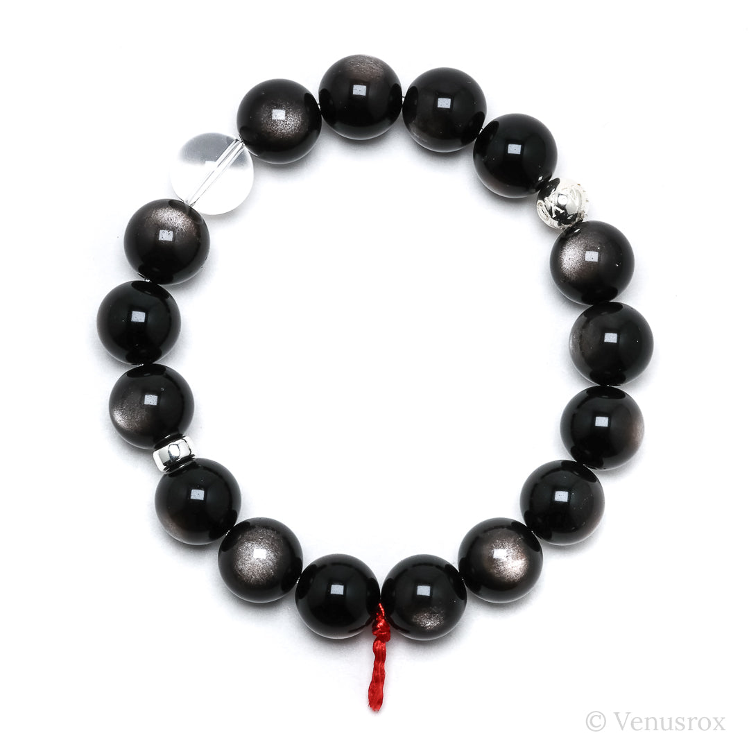 OBSIDIAN (SILVER SHEEN) BRACELET - BRACELETS