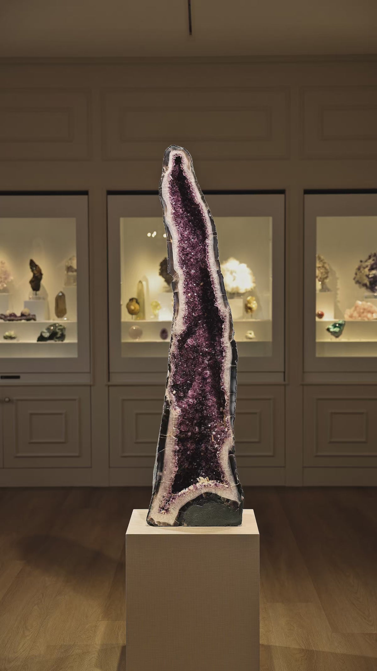 Amethyst with Agate & Calcite Geode Pair from Brazil | Venusrox