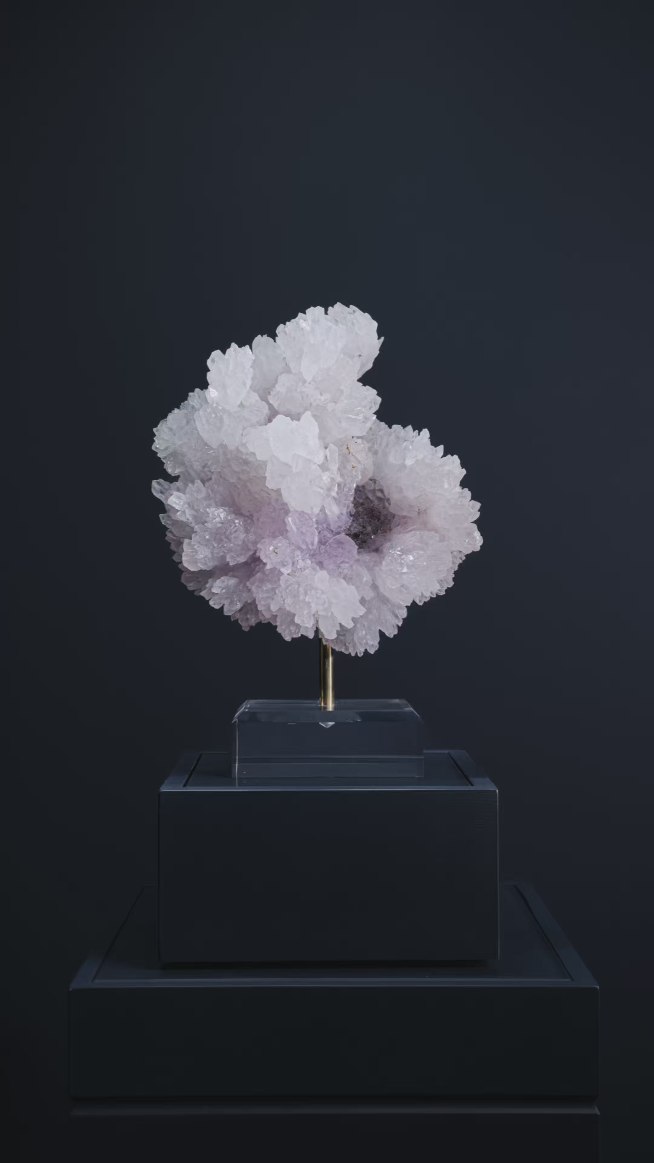 Amethyst Natural 'Flower' from Ametista do Sul, Alto Uruguai region, Rio Grande do Sul, Brazil, mounted on a bespoke stand | Venusrox