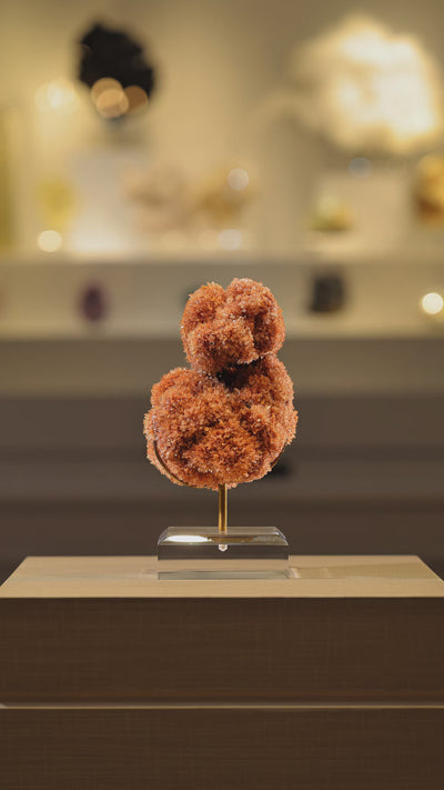 Creedite Natural Cluster from Mina Navidad, Abasolo, Durango, Mexico mounted on a bespoke stand | Venusrox