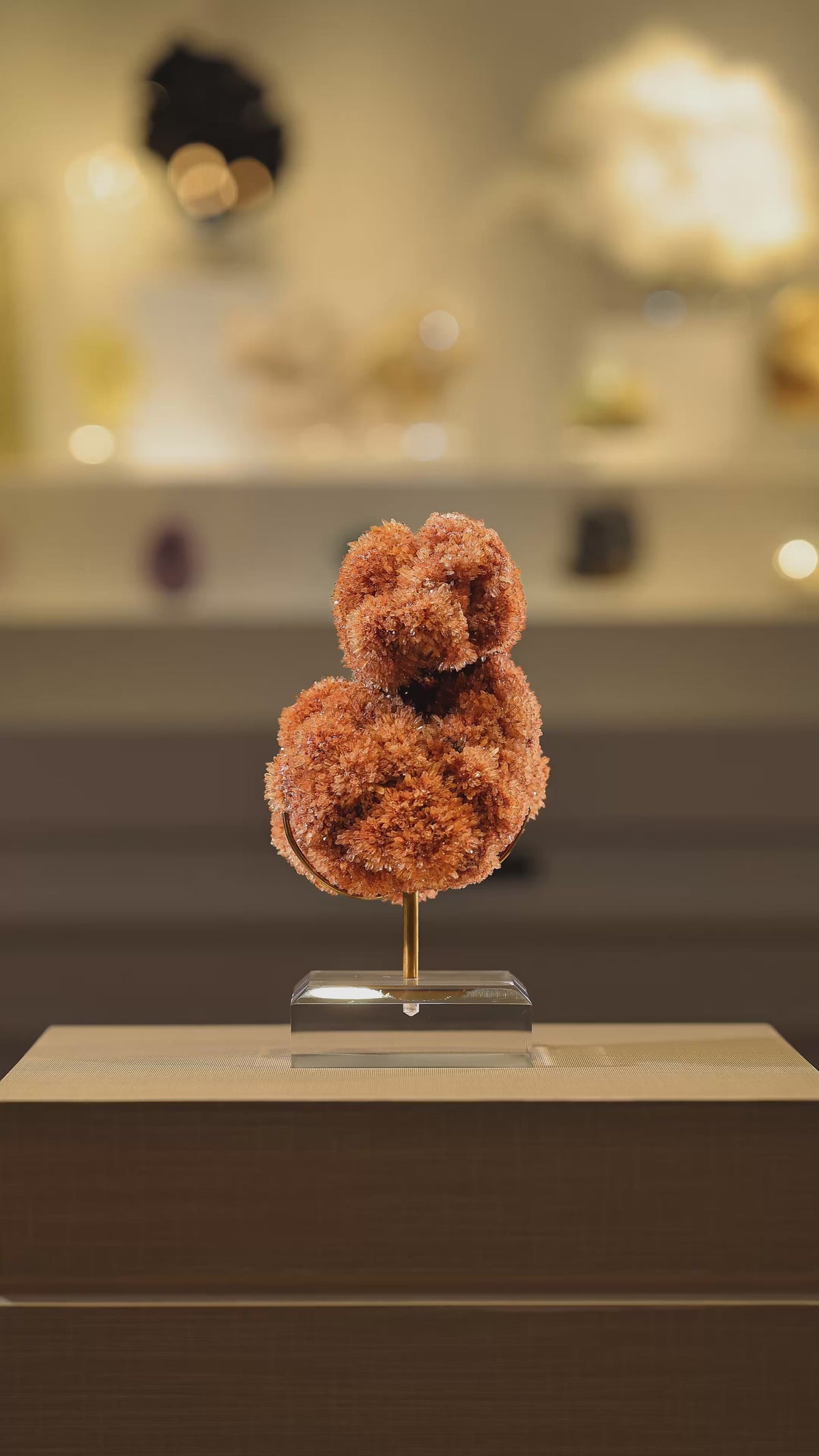 Creedite Natural Cluster from Mina Navidad, Abasolo, Durango, Mexico mounted on a bespoke stand | Venusrox