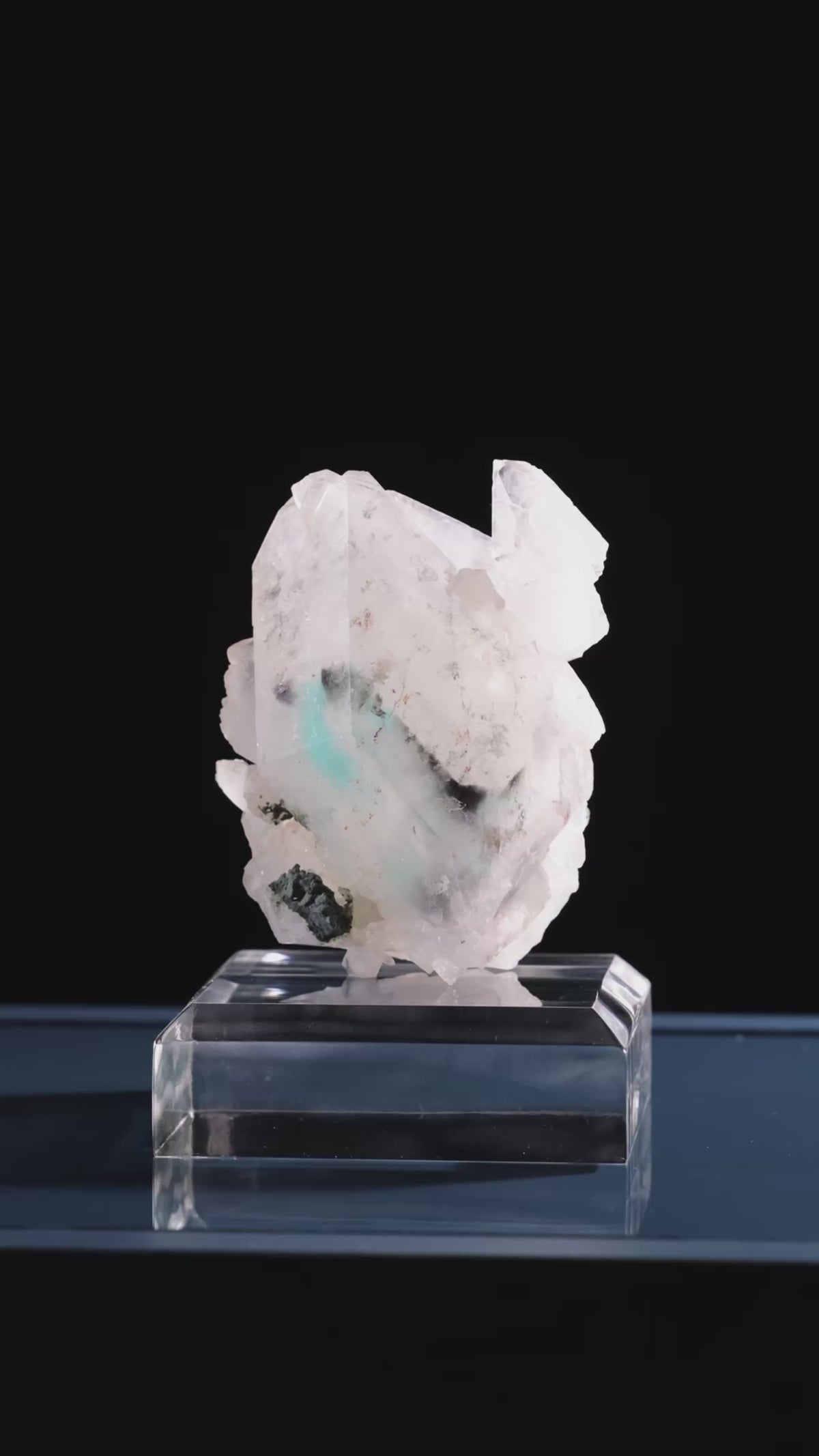 Ajoite in Clear Quartz Natural Cluster from Musina, Musina Local Municipality, Vhembe District Municipality, Limpopo, South Africa | Venusrox
