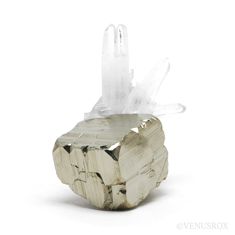 Pyrite with Quartz Natural Cluster from the Huanzala Mine, Huallanca District, Huanuco Department, Peru | Venusrox