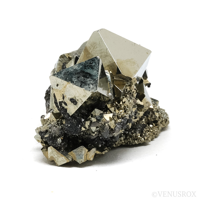 Pyrite with Sphalerite Natural Cluster from the Huanzala Mine, Huallanca District, Dos de Mayo Province, Huánuco Department, Peru | Venusrox