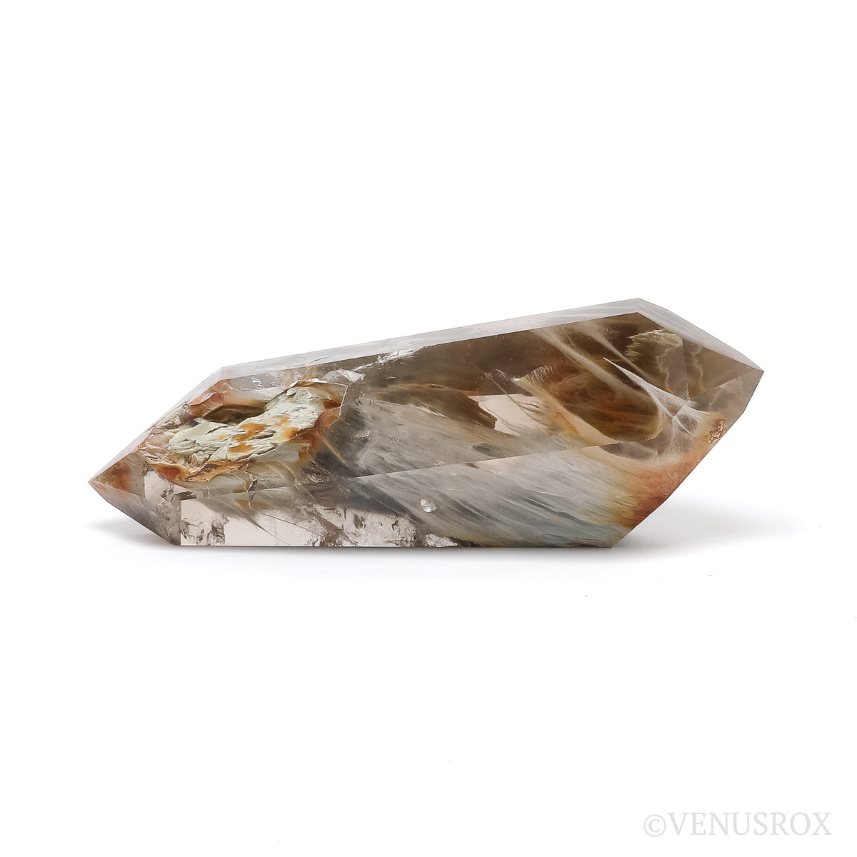 Amphibole Quartz Polished/Natural Double Terminated Point from Brazil | Venusrox