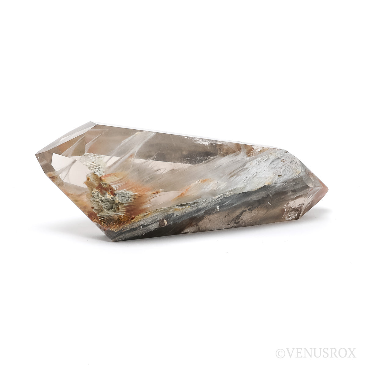 Amphibole Quartz Polished/Natural Double Terminated Point from Brazil | Venusrox