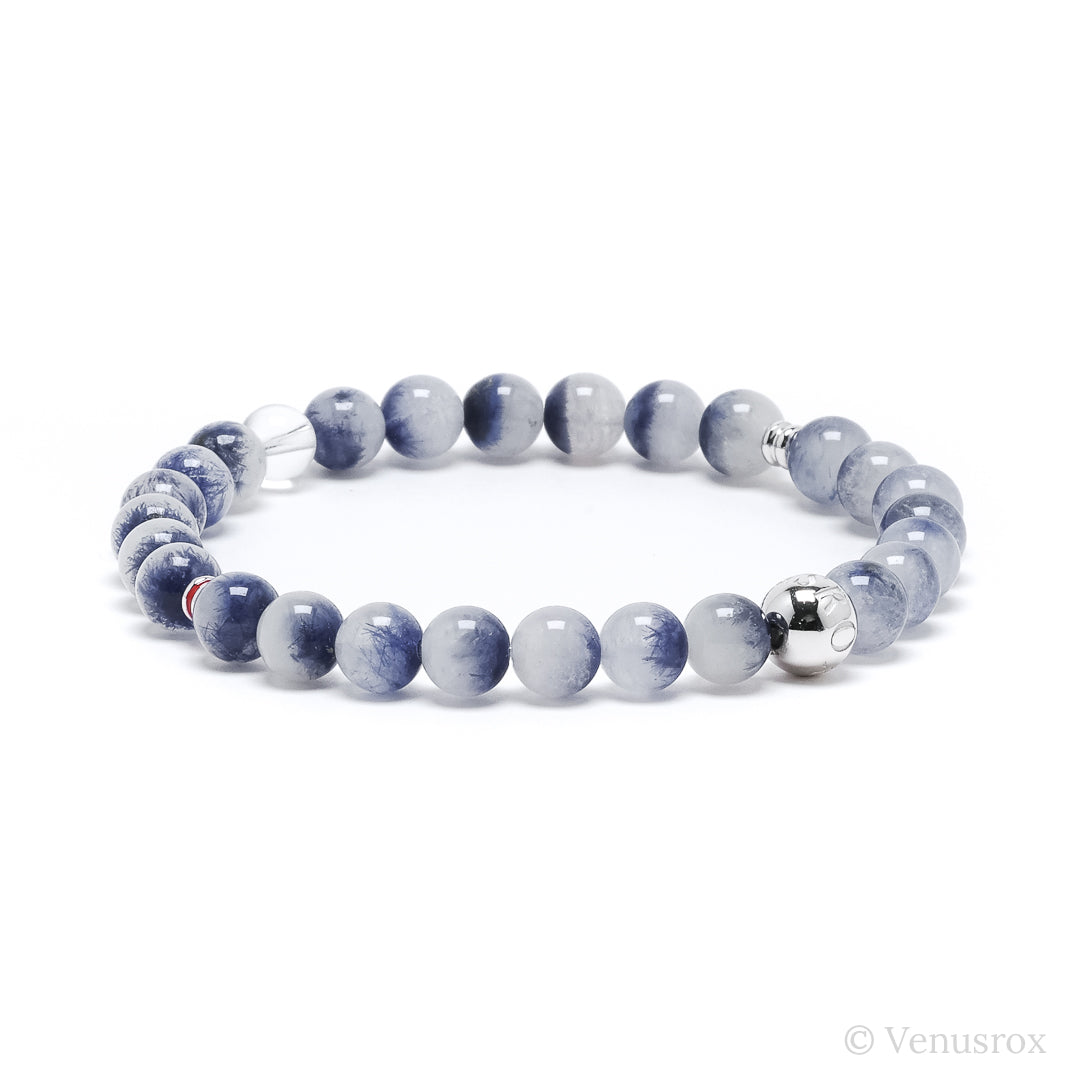 Blue Quartz (Dumortierite) Bracelet from the Vaca Morta quarry, Serra da Vereda, Boquira, Bahia, Brazil | Venusrox