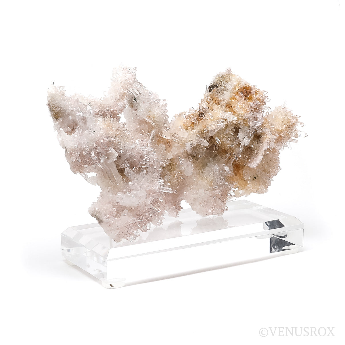 Clear Quartz Natural Cluster from the Santander Province, Colombia mounted on a bespoke stand | Venusrox