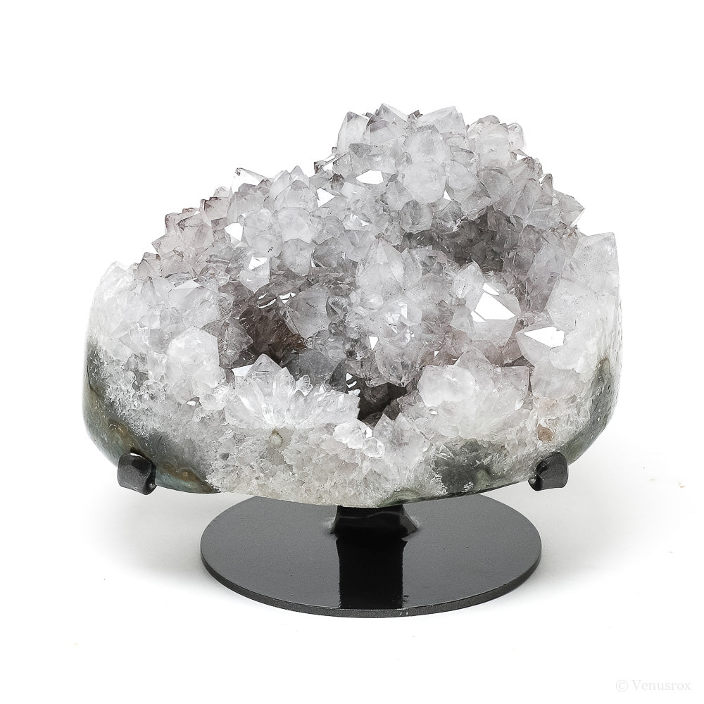 Clear Quartz Natural Cluster from Uruguay mounted on a bespoke stand | Venusrox