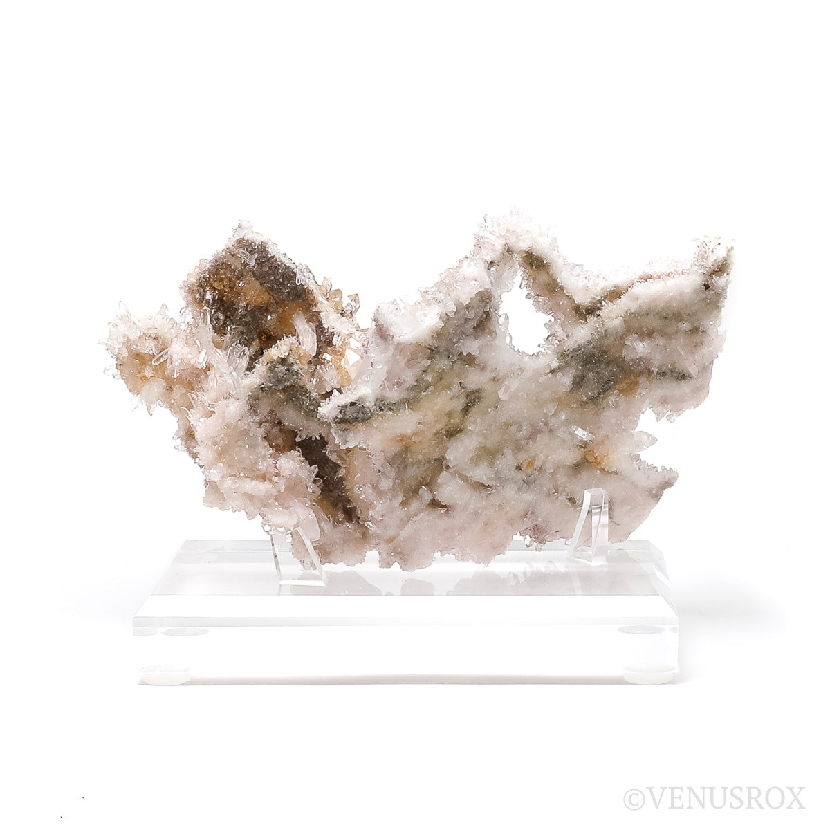 Clear Quartz Natural Cluster from the Santander Province, Colombia mounted on a bespoke stand | Venusrox