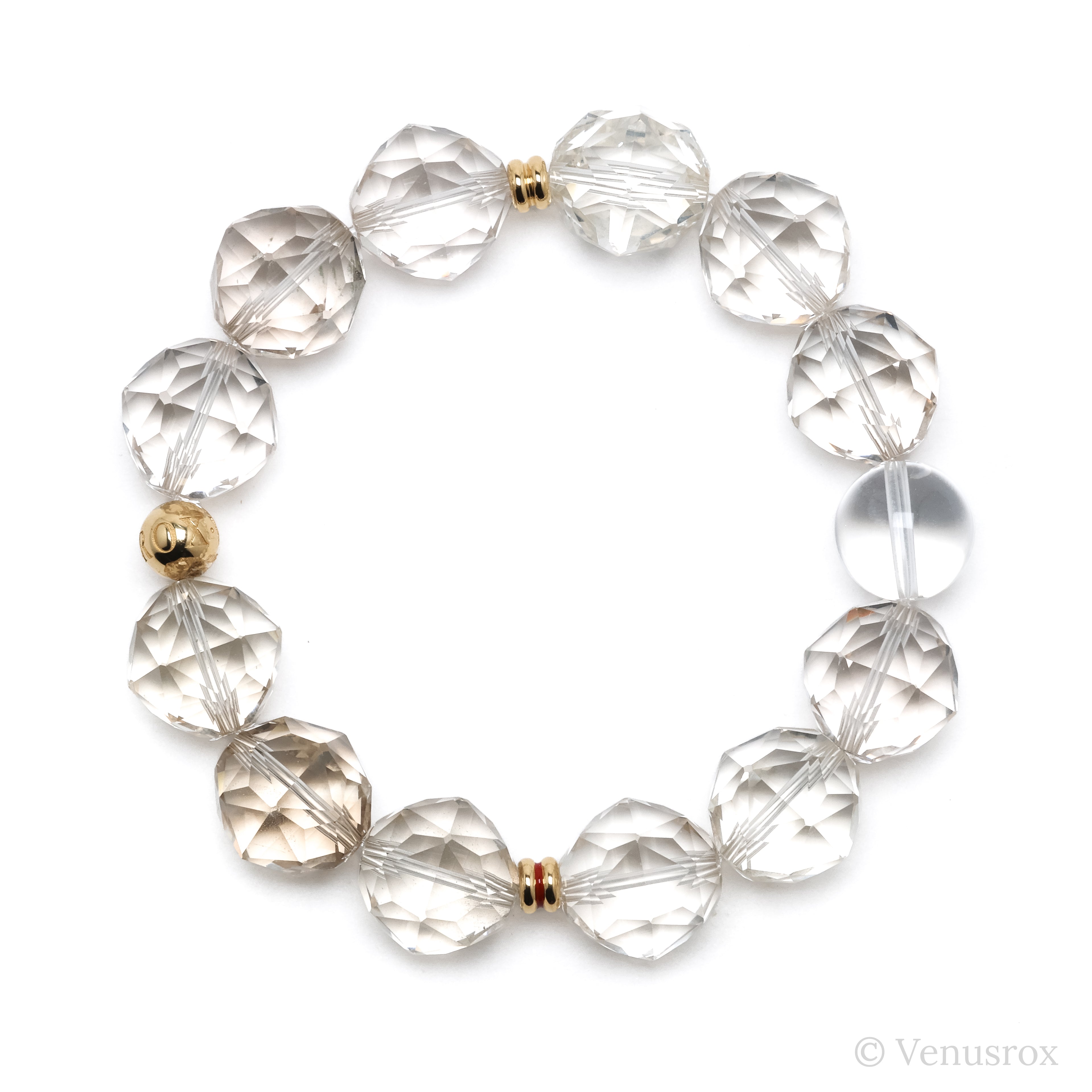 Clear Quartz / Smoky Phantom Bracelet from Brazil | Venusrox