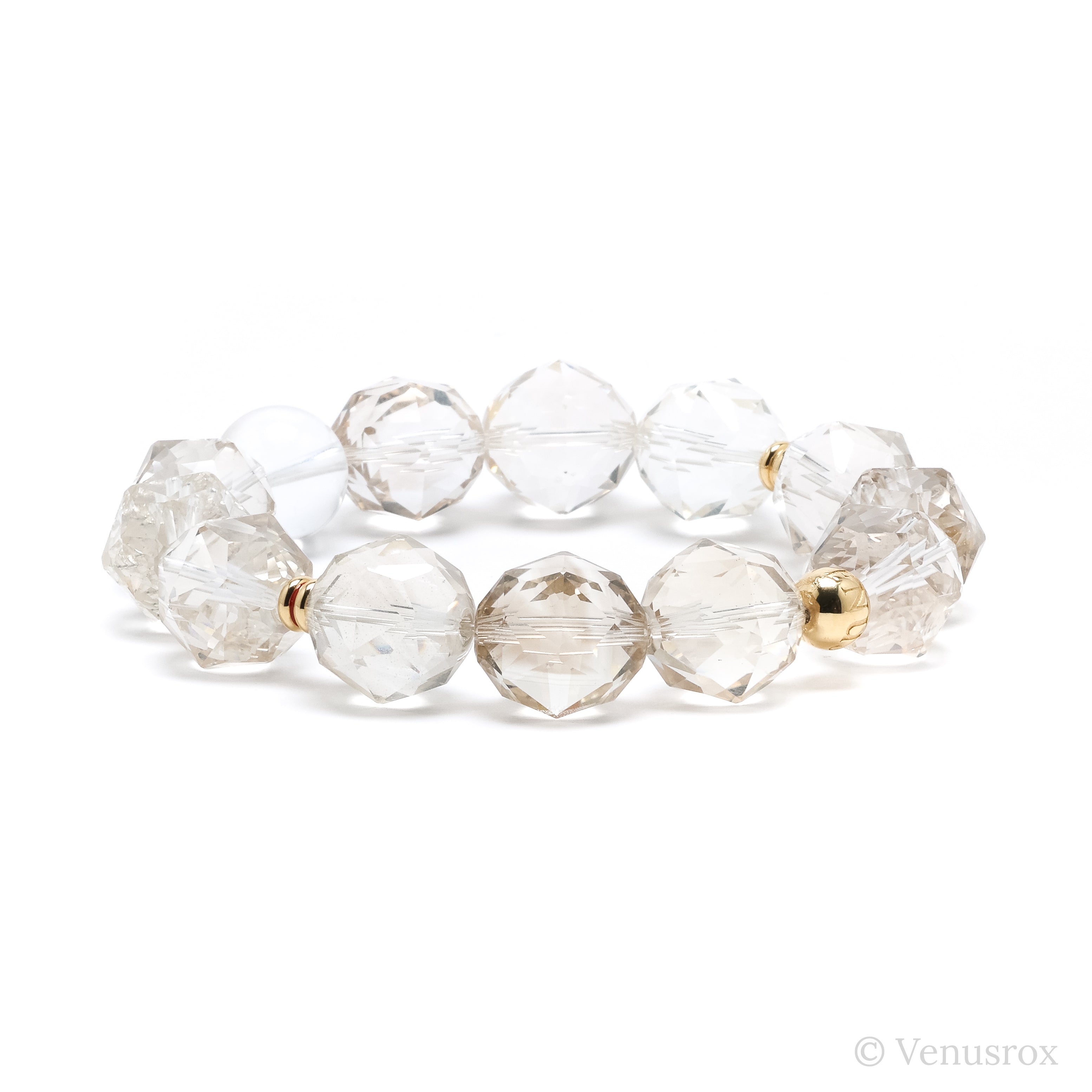 Clear Quartz / Smoky Phantom Bracelet from Brazil | Venusrox