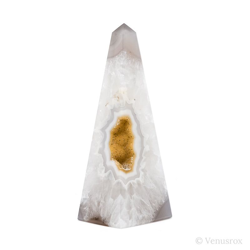 Clear Quartz with Agate & Chalcedony Polished/Natural Point from Brazil | Venusrox