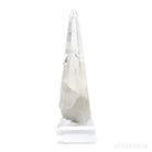 Clear Quartz with Albite & Mica Part Polished/Part Natural Point from Brazil mounted on a bespoke stand | Venusrox