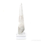 Clear Quartz with Albite & Mica Part Polished/Part Natural Point from Brazil mounted on a bespoke stand | Venusrox