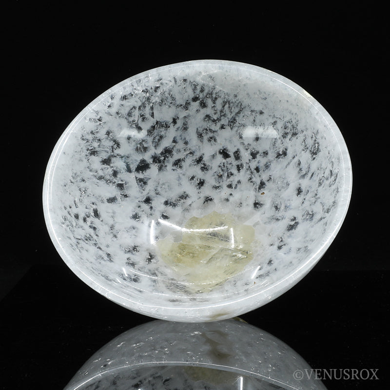 Clear Quartz with Calcite Polished Bowl from India | Venusrox