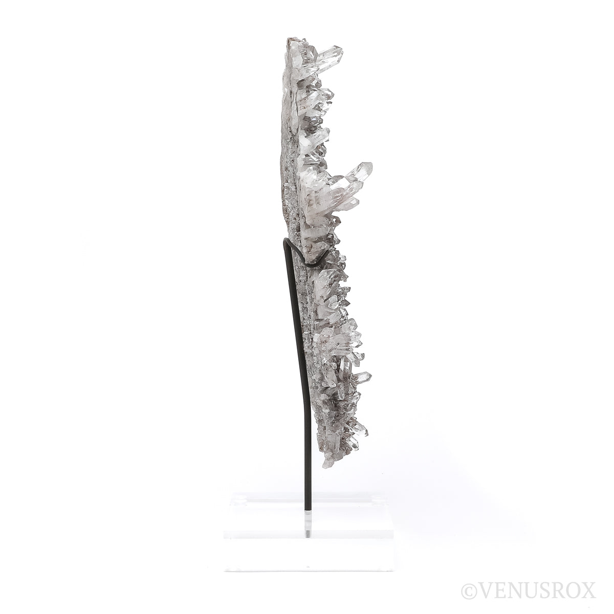 Clear Quartz with Granite Natural Cluster from Brazil mounted on a bespoke stand | Venusrox