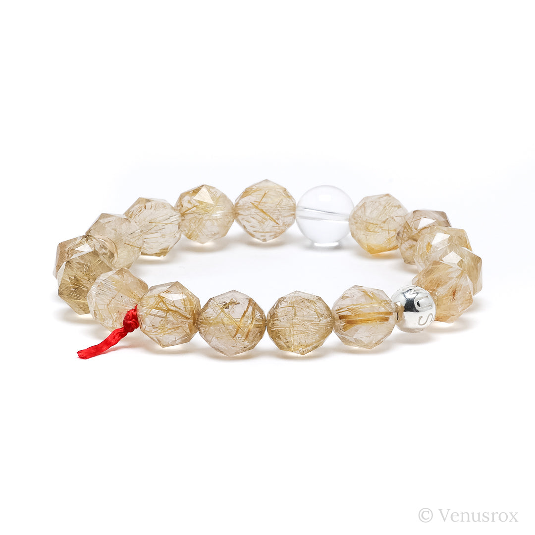 Golden Rutilated Quartz Bracelet from Brazil | Venusrox