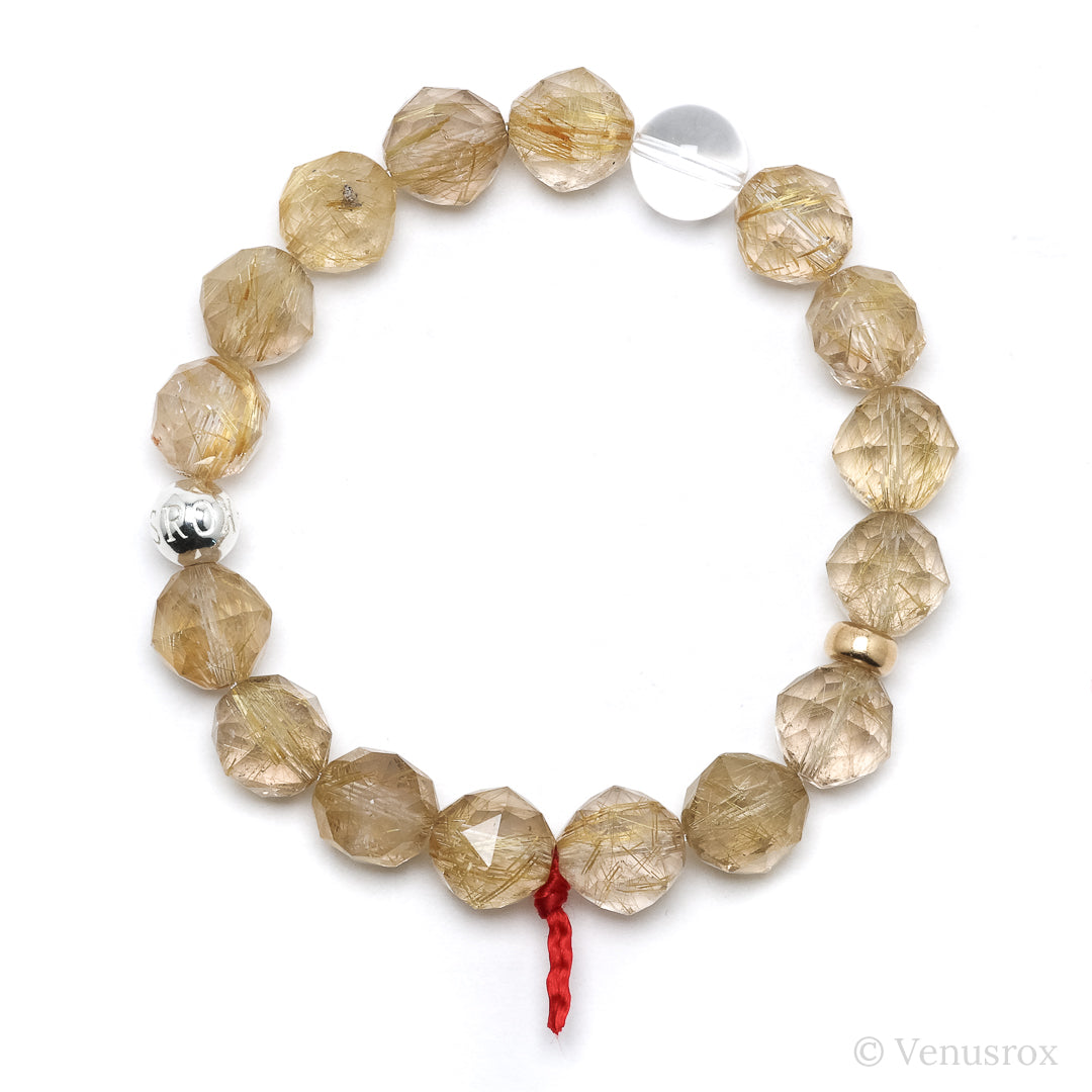 Golden Rutilated Quartz Bracelet from Brazil | Venusrox