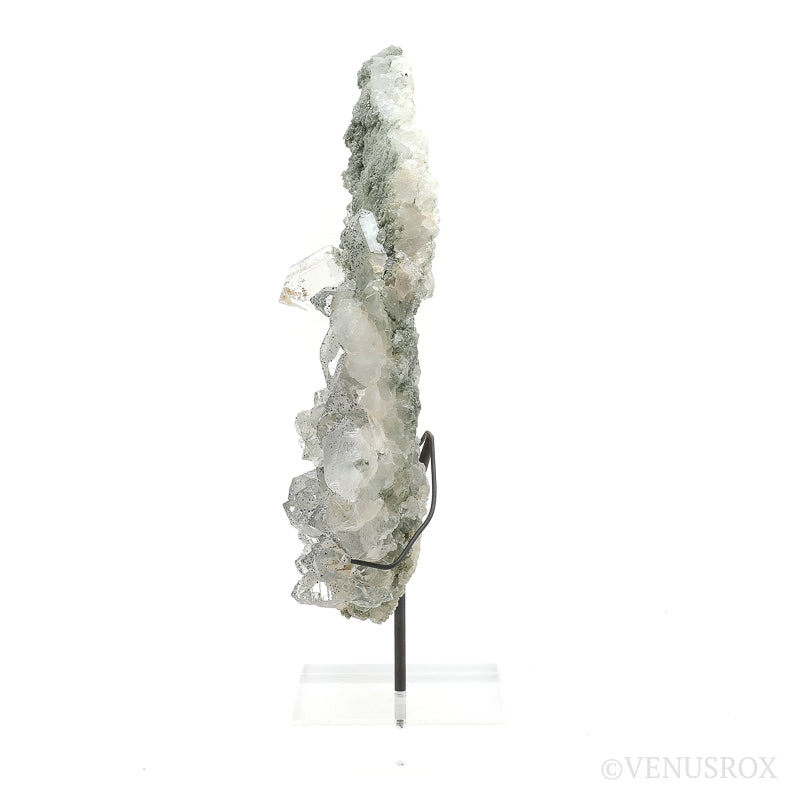 Himalayan Chlorite Quartz Natural Cluster from the Meru Peak Foot Hills, Garhwal, Uttarakhand, Indian Himalayas mounted on a bespoke stand | Venusrox