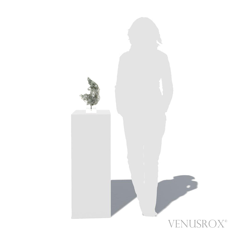 Himalayan Chlorite Quartz Natural Cluster from the Meru Peak Foot Hills, Garhwal, Uttarakhand, Indian Himalayas mounted on a bespoke stand | Venusrox