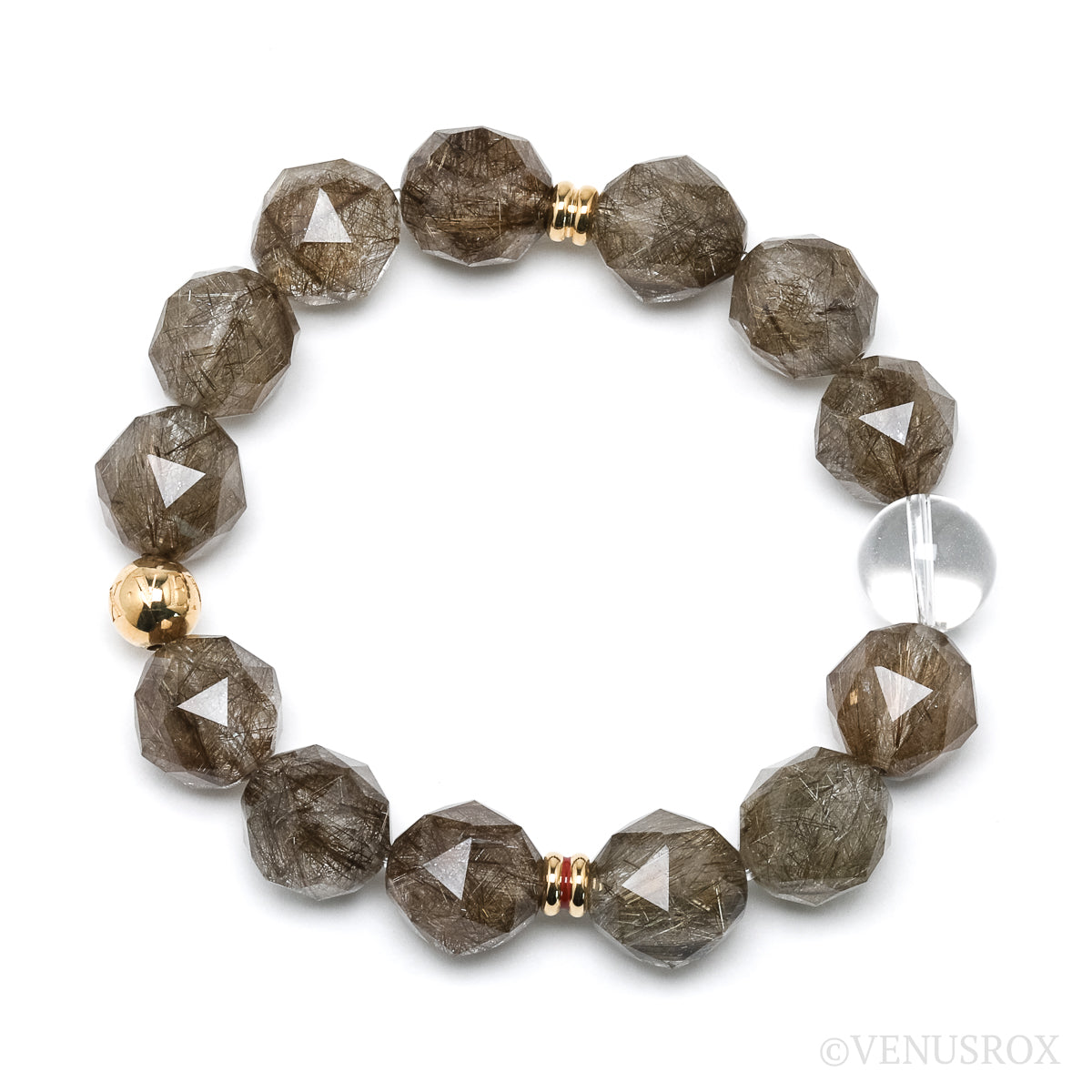 Silver Rutilated Quartz Bracelet from Brazil | Venusrox


