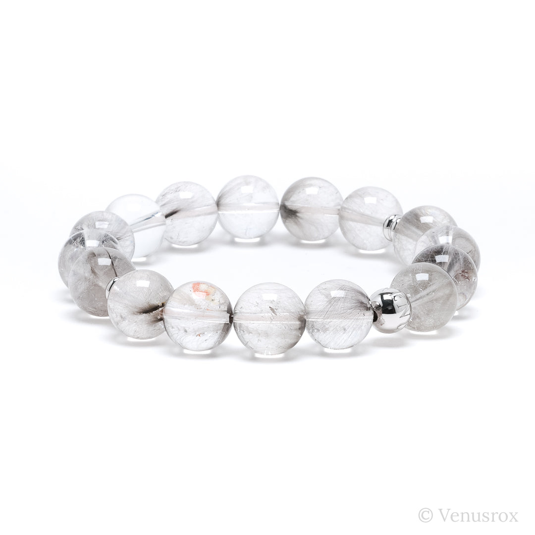 Silver Rutilated Quartz Bracelet from Brazil | Venusrox