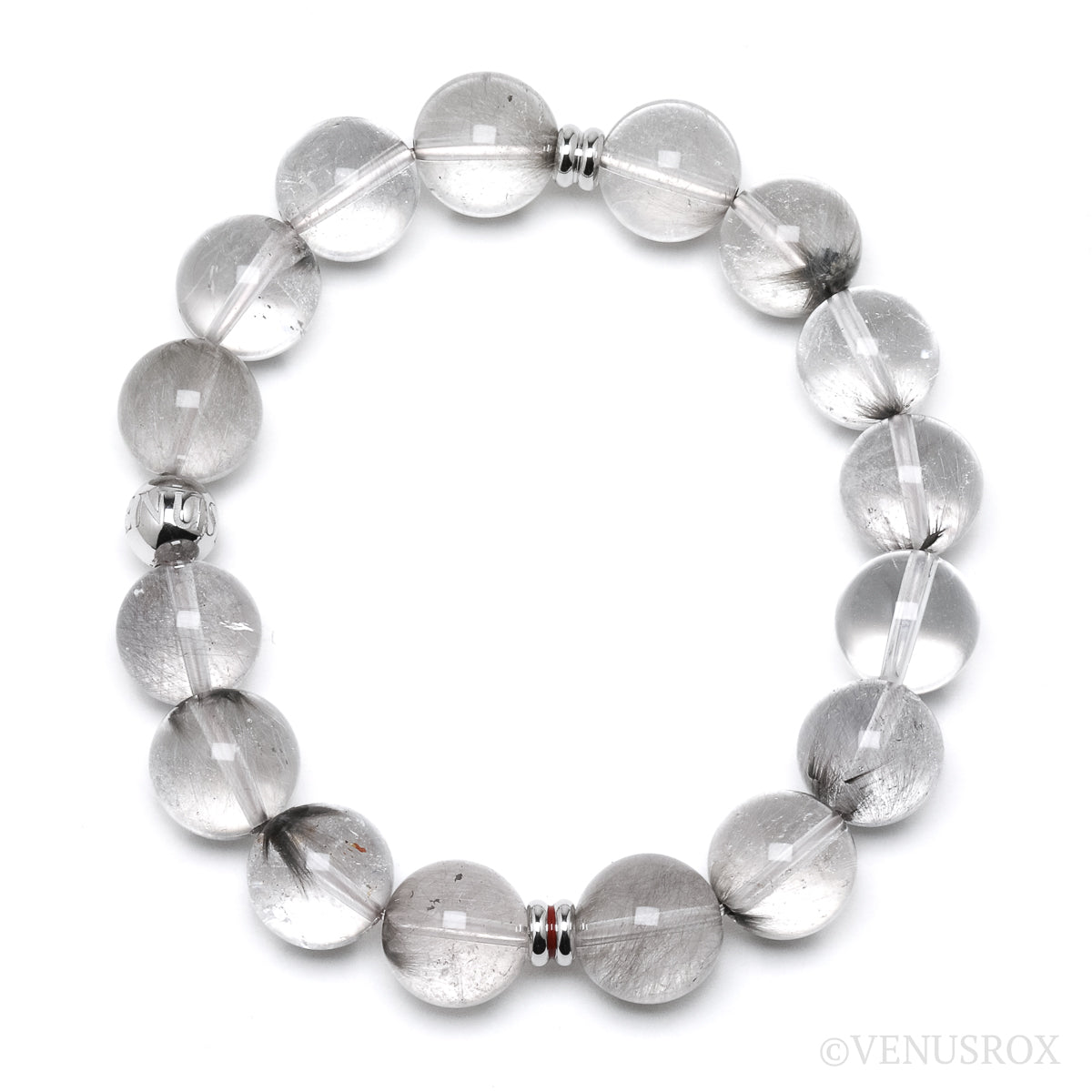 Silver Rutilated Quartz Bracelet from Brazil | Venusrox