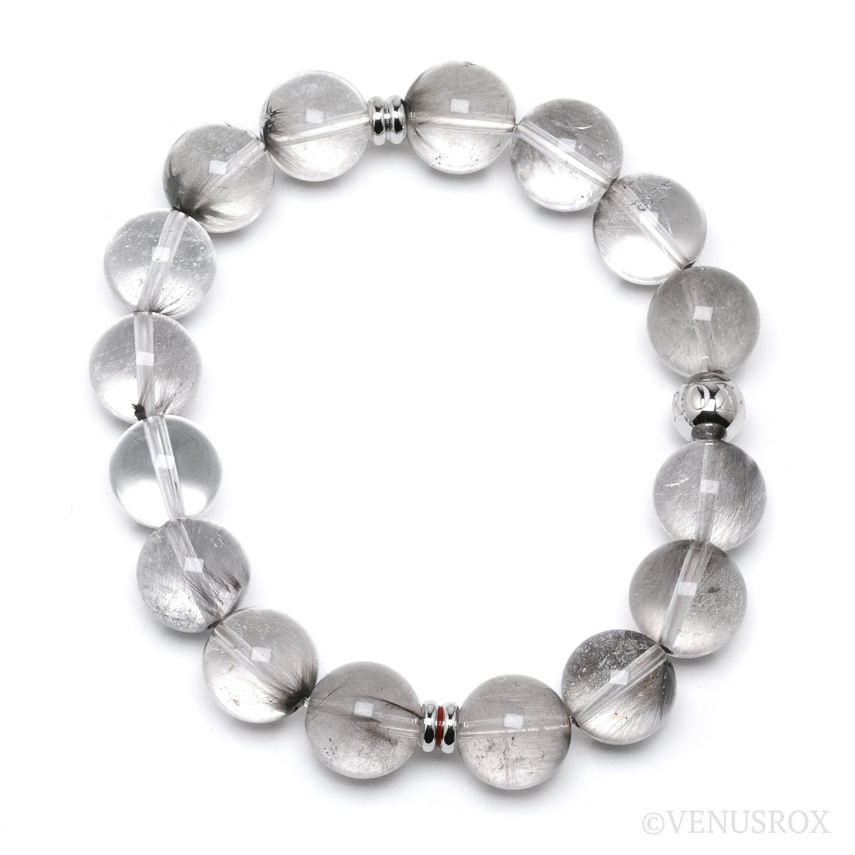 Silver Rutilated Quartz Bracelet from Brazil | Venusrox
