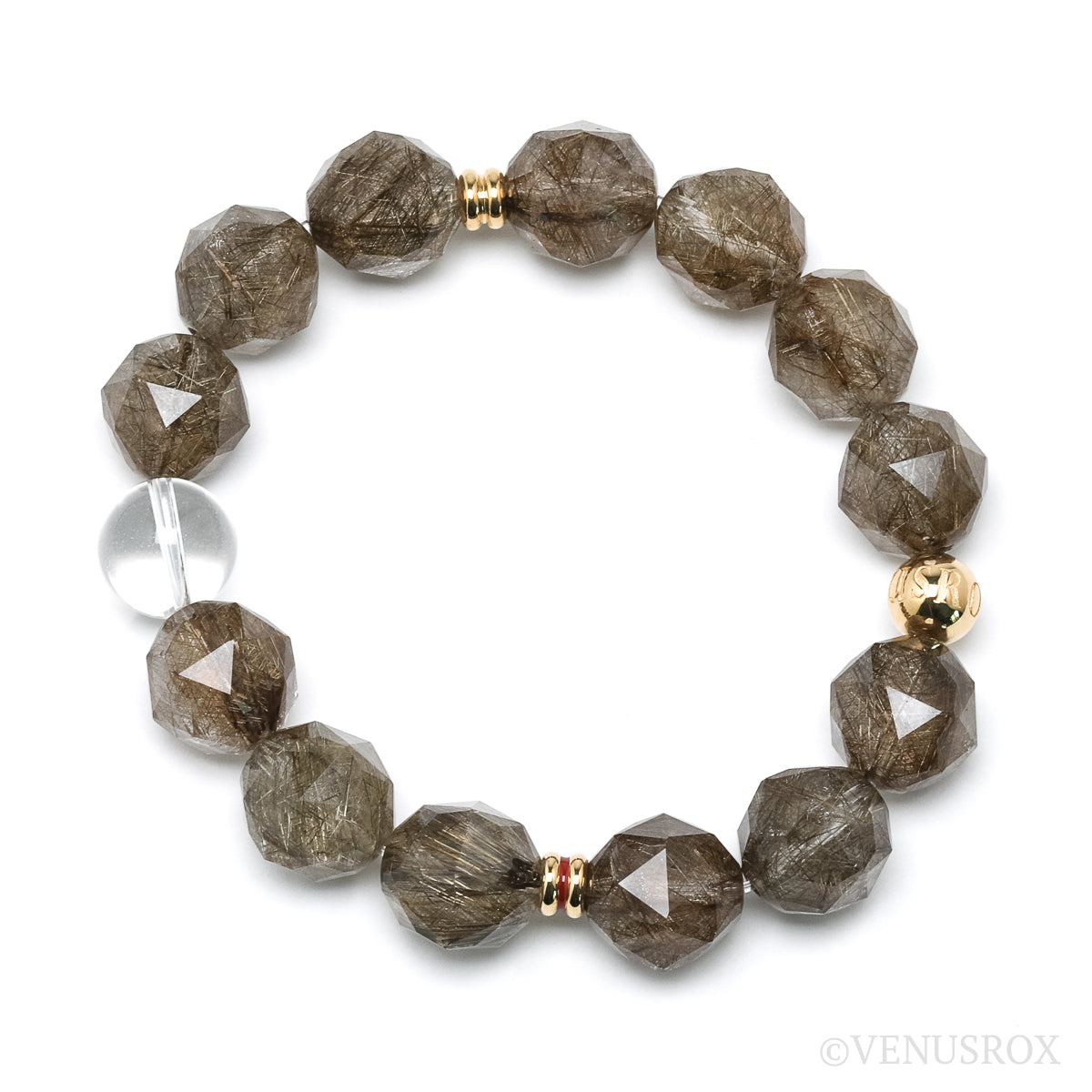 Silver Rutilated Quartz Bracelet from Brazil | Venusrox