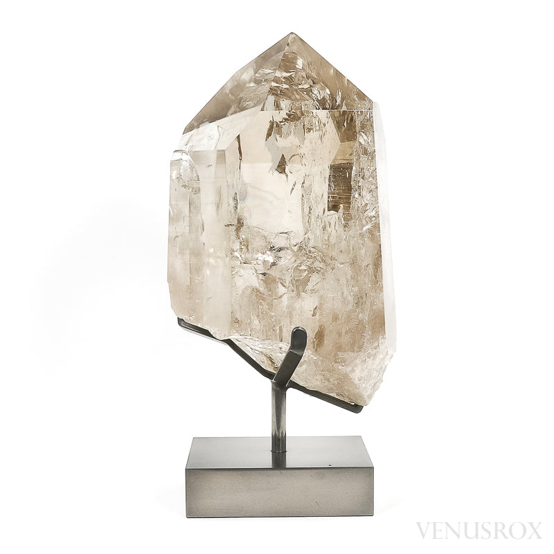 Rutilated Lodalite Quartz Part Polished Point from Brazil mounted on a bespoke stand | Venusrox