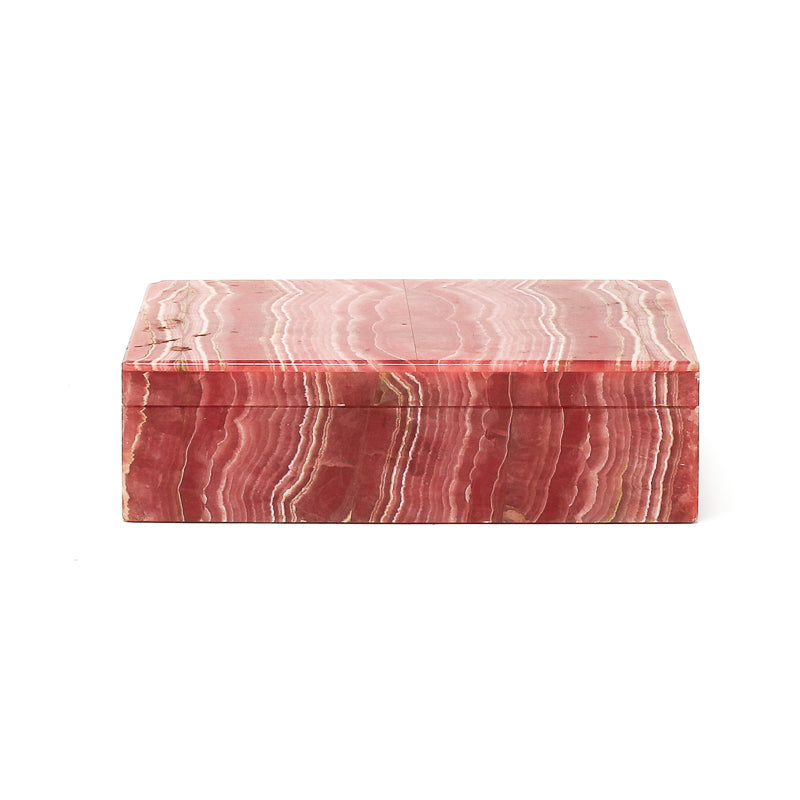 Rhodochrosite lined with Clear Quartz Box from Argentina | Venusrox
