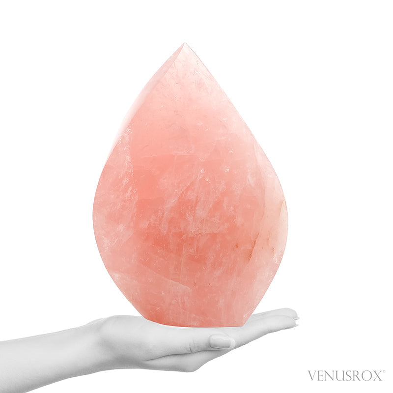 Rose Quartz Polished Flame from Brazil | Venusrox