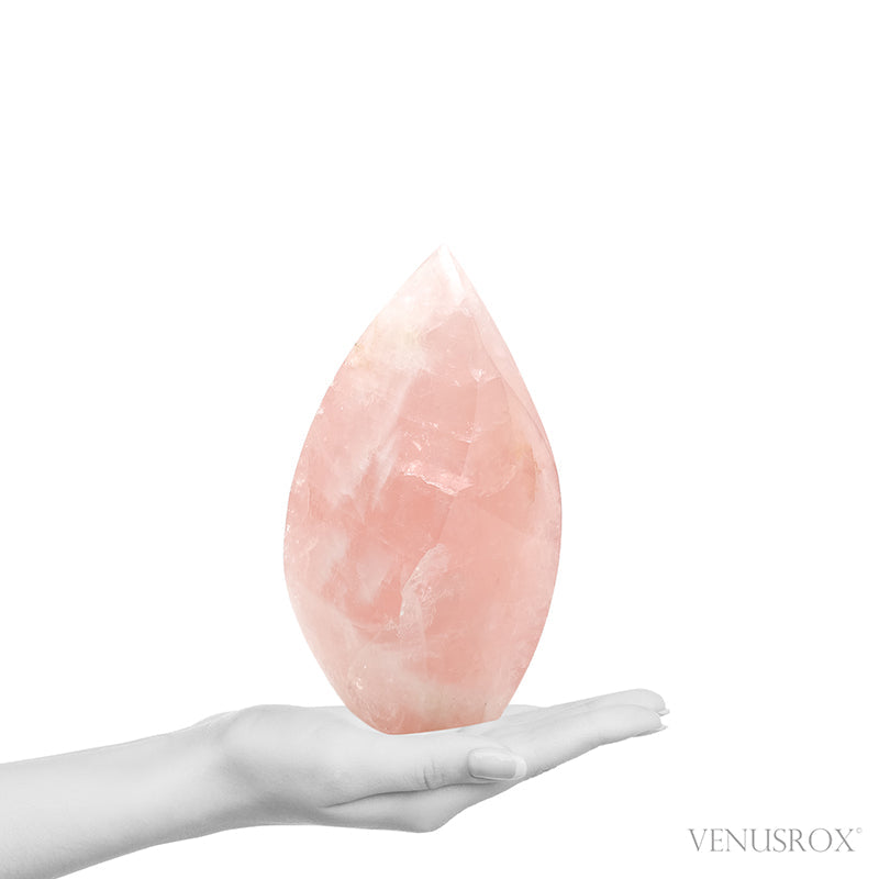 Rose Quartz Polished Flame from Brazil | Venusrox
