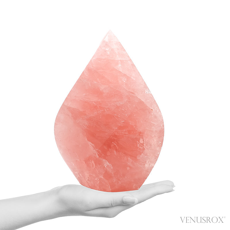 Rose Quartz Polished Flame from Brazil | Venusrox