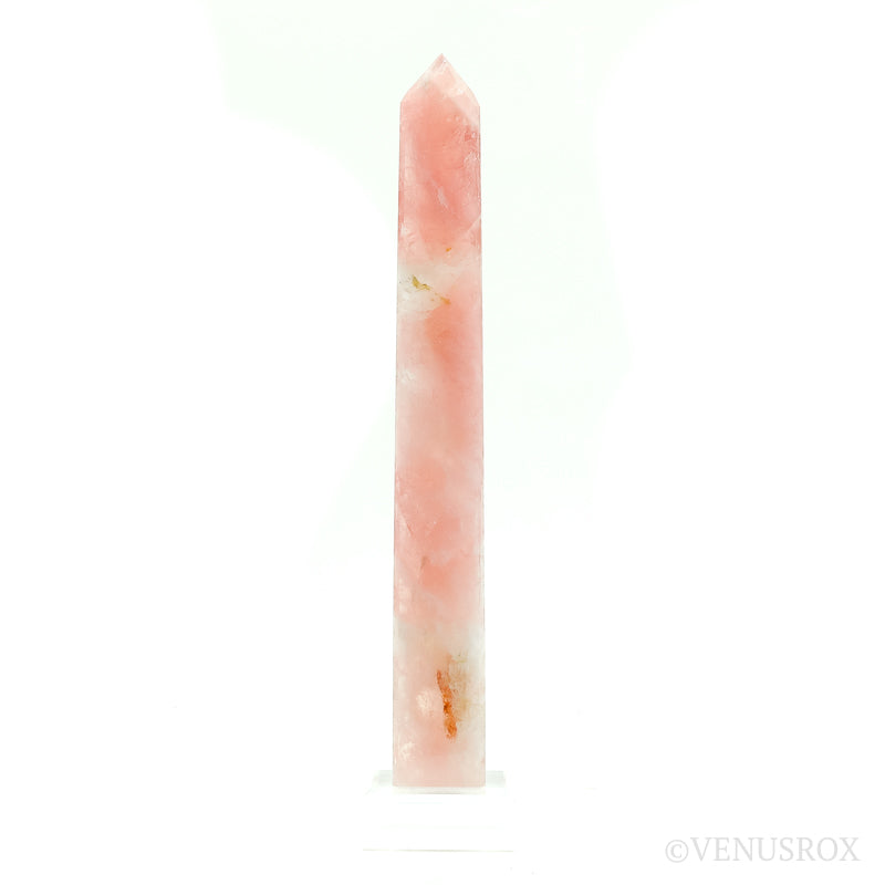 Rose Quartz Polished Point from Brazil mounted on a bespoke stand | Venusrox