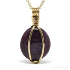 Ruby Polished Crystal Pendant from India | Venusrox