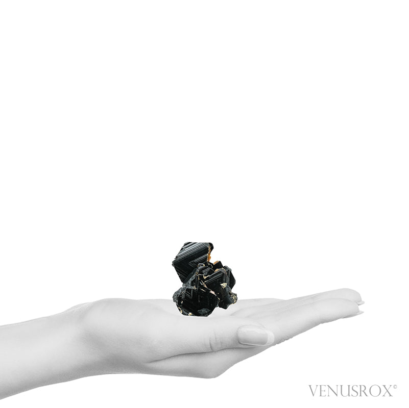 Golden Rutile on Hematite Natural Specimen from Novo Horizonte, Bahia, Brazil | Venusrox